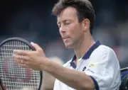 Jeremy Bates of Great Britain during the Wimbledon Lawn Tennis Cha- Old Photo