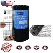 Multi-Purpose Black Welded Wire Mesh Fence 1"x1" - 100 Sq Ft Flexible Solution