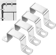 HEALEEP 4pcs Clamp Shaped Bracket for Wall Mounting Easy Installation Secure Fixation for Fuel Lines and Woodworking Projects