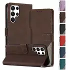 For Samsung Galaxy A13 A14 S22 S23 Flip Kickstand Leather Wallet Slim Phone Case