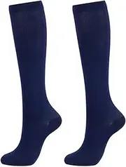 [DUnLap] Toe Socks Varicose Vein Leg Relief Pain Knee Socks Pressure Compression Stockings Unisex Solid Color Thigh High Socks Nylon Long Socks Open Toe Socks
