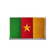 Cameroonian Flag Patch Embroidered Sew On Decal Cameroon CM Africa Free Shipping
