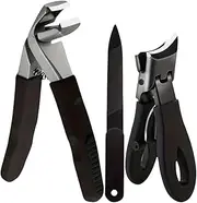 Thick Toenail | Wide Opening Manicure Kit - 3x Heavy Duty Trimming Kit for Nail, Stainless Steel Manicure Tools for Thick Nai