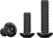 Black Hexagon Socket Button Head Screw Furniture Mushroom Cap Hex Bolts M2-M12(6mm,M6 (10Pcs))