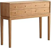 Console Table, Entryway Cabinet with Drawers, Vintage Storage Entry Way with Brass Handles, and Elegant Grain for Hallway, Living Room, or Foyer(Small)