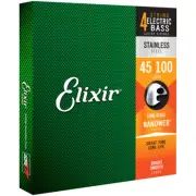 Elixir NANOWEB Stainless Steel Bass — 14652 Light .045-.100