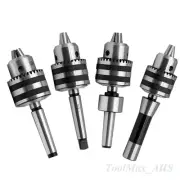 B16 / JT1 Key Type Drill Chuck with Arbor ( Draw Bar Thread, Tang, R8, Rolling )