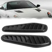 Universal Car Decorative Air Flow Intake Hood Scoop Vent Bonnet Cover Carbon AI