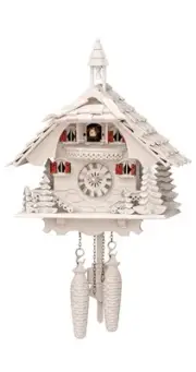 Quartz Cuckoo Clock Black forest house with music EN 444/3 QM NEW