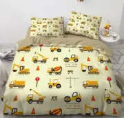 3D Crane Excavator NAO5762 Bed Pillowcases Quilt Duvet Cover Set Queen King Fay