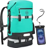 [STOVER] 40L Dry Bag Backpack with Waterproof Phone Pouch - Teal