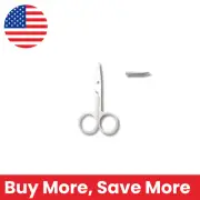 Curved Beauty Scissors – Precision Stainless Steel Facial Hair & Eyebrow Trimmer