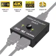 HDMI 2 Input to 1 Output Switch HDMI Splitter Two-way HDMI Switcher Support 4K