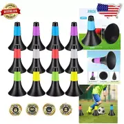 12 Pack of 9 Inch Agility Training Cones with Carry Bags - Sturdy & Flexible