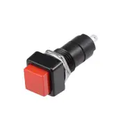 10Pcs,12mm Red Momentary Push Button Switch Square Flat Button SPST NO