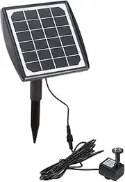 Solar Powered Fountain Pump Water Pump with Adjustable Solar Panel DIY Birdbath Fountain Pump Water Fountain Panel Kit for Fish Tank Small Pond Garden Patio Lawn Pool T