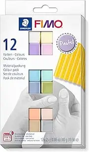 FIMO Staedtler Pastel Modelling 12-Pieces Clay Blocks