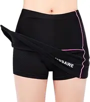 [Tentock] Women Girl Breathable Cycling 3D Padded Skirt Shorts Quick Dry Bicycling Pants Shirt Black