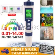 Digital PH Meter Water Quality Tester Backlight TDS/EC/Salinity/Temp Test Meter