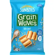 Sunbites Grain Waves Sea Salt Wholegrain Chips Share Pack 170g