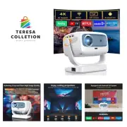 Auto Focus 500 ANSI] 4K Support Projector with Bluetooth Wifi, Built-in APP N...