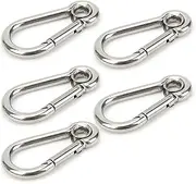 Stainless Steel Snap Hook Set of 10 for Climbing and Camping M5