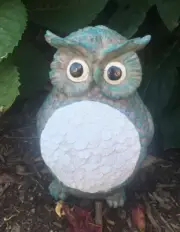 Solar Owl Statue Light, Garden Pathway Outdoor Yard Decor Lawn White LED Lights