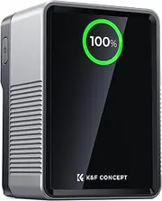 K&F Concept 99Wh V-Mount Battery with PD100W USB-C Fast Charging and Multi-Output Ports, TFT Digital Screen & Emergency Light for Professional Photography
