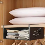 Under Shelf Basket Wardrobe Organizer Rack Organization Cabinet Hanging Shelf