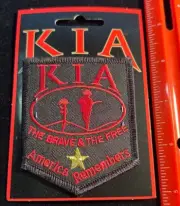 NEW America Remembers KIA Patch - The Brave & Free High Quality Iron On / Sew On