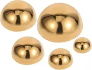 ibasenice 5pcs Stainless Steel Reflective Gazing Sphere Elegant Half Round Ball for Indoor Garden and Outdoor Decoration Durable Polished Ornament for Stylish Home Decor