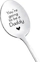 Baby Pregnancy Announcement Gifts for Daddy Dad You're Going to Be a Daddy Spoon for New Dad Gifts Coffee Tea Spoon for Dad Daddy to Be Gifts Funny Engraved Stainelss Steel Spoons