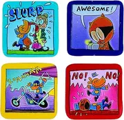 Raymond Geddes Dog Man Comic Erasers Display of 24