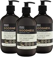 Baylis & Harding Goodness Oud, Cedar & Amber Natural Hand Wash, 500ml (Pack of 3) - Vegan Friendly