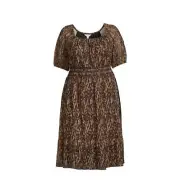 Terra & Sky Women's Plus Size Smocked Mesh Dress Size 4X (28W-30W) New