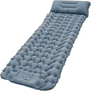 Self Inflating Mattress Camping Hiking Airbed Mat Sleeping with Pillow Bag Camp (Grey)