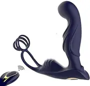 Bluetooth Remote Control Rechargeable Silicone Massager For Men, Powerful Frequency Workout Rings For Couple Bed Sports Training Equipment Cook Ring U Type loop Ring Pro Double Motor State