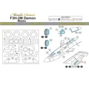 F3H-2M Demon. Paint Masks - Canopy Frame & Wheels (for HobbyBoss kit) Scale 1:48