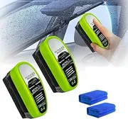 2025 Upgraded Oil Film Brush 2.0, Clear Vision Glass Cleaner, Clearview Shield Clear Vision Windshield Cleaner, Window Oil Film Cleaning Brush, Car Cleaner, Including Towel 2 (4 Pack)