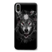 Skins Decal Wrap for Apple iPhone XS Max Angry Wolves Pack Howling