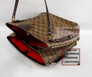 優買二手精品名牌店 LV N41108 咖啡 棋盤 格紋 Neverfull 肩背包 購物包 TOTE Cabas 全新