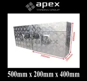 BRAND NEW TOOLBOX CHECKER ALUMINIUM UNDERTRAY TOOLBOX- UTE TRUCK STORAGE-U500S2L