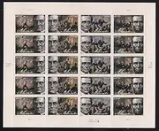 Abraham Lincoln Mint Sheet of Twenty 42 Cent Postage Stamps Scott 4380-83 by USPS