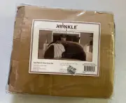 Krinkle Twin / Twin XL Duvet Cover Set, Chocolate