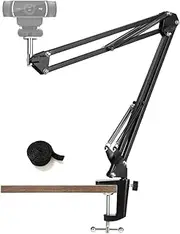 Webcam Stand Holder Desktop Camera Desk Clamp Mount for Logitech Webcam C922 C930e C930 C920 C615 etc. 1/4 Inch Thread