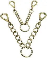 Solid Brass Horse Lead Chain with Walsall Clips, Argosy Chain, Pony