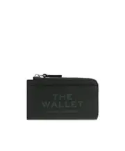 Marc Jacobs The Leather Top Zip Wallet One size green