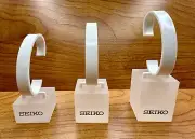 ✅ NEW ORIGINAL SEIKO STORE ACRYLIC WATCH HOLDER DISPLAY STAND PEDESTAL SET OF 3
