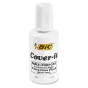 Bic Cover-It Correction Fluid 20 ml Bottle White WOC12WE