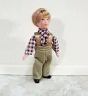 Dollhouse Country Boy Son Doll Porcelain Semi-Poseable 1:12 Scale Family